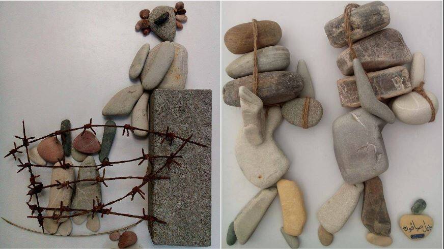 सीरिया के आर्टिस्ट नाज़िर ने पत्थरों के जरिए दिखाया वतन से पलायन का दर्द