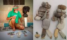 सीरिया के आर्टिस्ट नाज़िर ने पत्थरों के जरिए दिखाया वतन से पलायन का दर्द