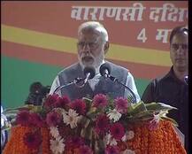 वाराणसी : मेगा रोड-शो के बाद पीएम मोदी की सभा, सपा सरकार को \'बिजली\' पर घेरा