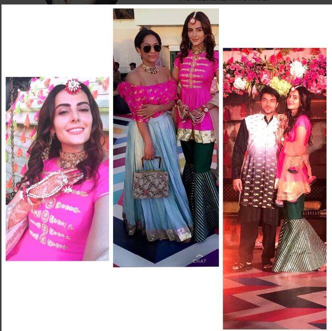  Ain't these two a complete package of Hotness & Elegance????????????? #TwinningAndWinning @gauaharkhan @banij . . . . . . . . . #GauharKhan #GauaharKhan #Styleicon #style #stylefile #DevkiBstyles #Saturday #Sangeet #Bollywood #Bling #Sexy #Hotness #Traditional #Indian #InstaInspo #Lipstick #HairGoals #AboutLastNight #GirlLove #Saturdaynight #Mandanakarimi #SwipeRight #Banij #dewanimastani A post shared by Gauahar's Encyclopedia???? (@gauaharsencyclopedia) on Mar 5, 2017 at 5:59am PST 