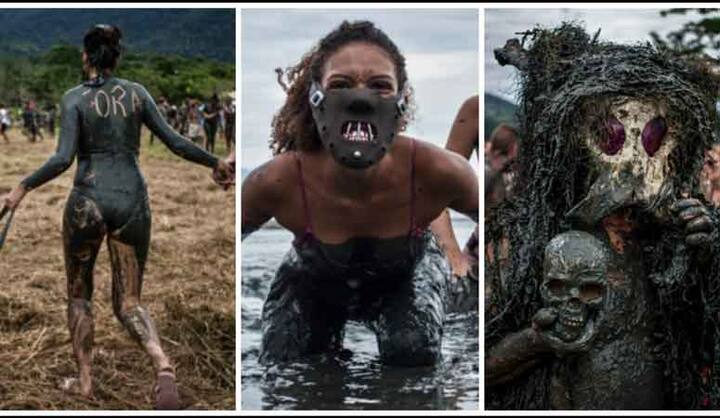  आप इन तस्वीरों में लोगों को कीचड़ में मौज मस्ती करते देख सकते हैं.