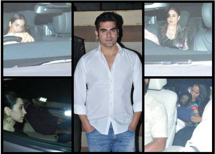 बॉलीवुड अभिनेत्री मलाइका अरोड़ा खान और अरबाज़ खान के रिश्तों में आई तल्खी के बारे में हर कोई जानता है. बात यहां तक पहुंच गई थी कि दोनों ने कोर्ट में तलाक की अर्जी भी दे दी थी. दोनों एक दूसरे से तलाक तो लेना चाहते हैं. लेकिन हाल के दिनों में रिश्तों में खटास के बावजूद भी दोनों कलाकारों कई बार साथ में मिलते-जुलते और पार्टी करते देखा गया है. कल शाम एक दोस्त के घर पार्टी में ये दोनों सितारे एक साथ पहुंचे. इनके अलावा इस पार्टी में करीना कपूर, करिश्मा कपूर, अर्पिता खान और अमृता अरोड़ा मौजूद थे. देखिए तस्वीरें