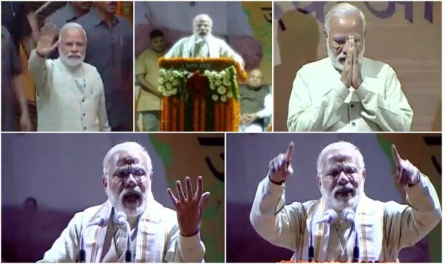 पांच राज्यों के विधानसभा चुनाव के नतीजे आ गए हैं, दो राज्यों यूपी और उत्तराखंड में बीजेपी को प्रचंड बहुमत मिला है. इसी जीत का जश्न मनाने के लिए प्रधानमंत्री नरेंद्र मोदी आज बीजेपी मुख्यालय पहुंचें. जहां पीएम मोदी का भब्य स्वागत हुआ. इस दौरान पीएम मोदी कुछ खास अंदाज में दिखें. देखें तस्वीरें...