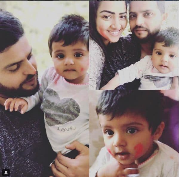  सुरेश रैना ने भी अपने परिवार के साथ होली खेलने की तस्वीरों को इंस्टाग्राम पर शेयर किया है.