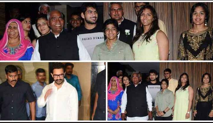 आमिर का जन्मदिन अटेंड करने पहुंचा पूरा फोगाट परिवार, देखें तस्वीरें