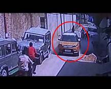 इलाहाबाद : कार के पहिए के नीचे आया सुतली बम, जोरदार धमाके के बाद इलाके में दहशत