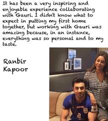 रणबीर कपूर ने अपने घर के डिजाइन के लिए गौरी खान को लिखा \'खास मैसेज\'!