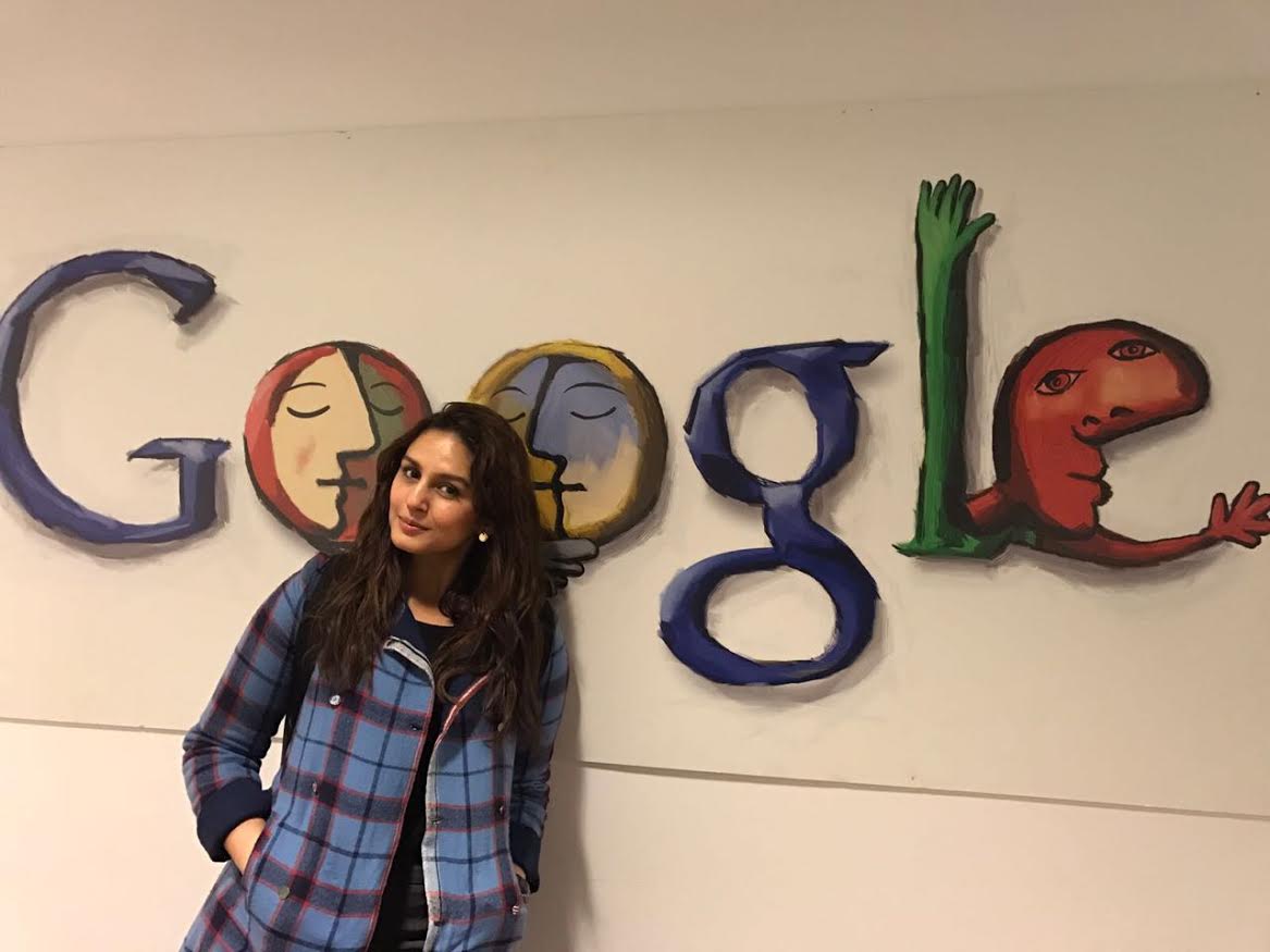 न्यूयॉर्क में गूगल के हेड क्वार्टर पहुंची अभिनेत्री हुमा कुरैशी