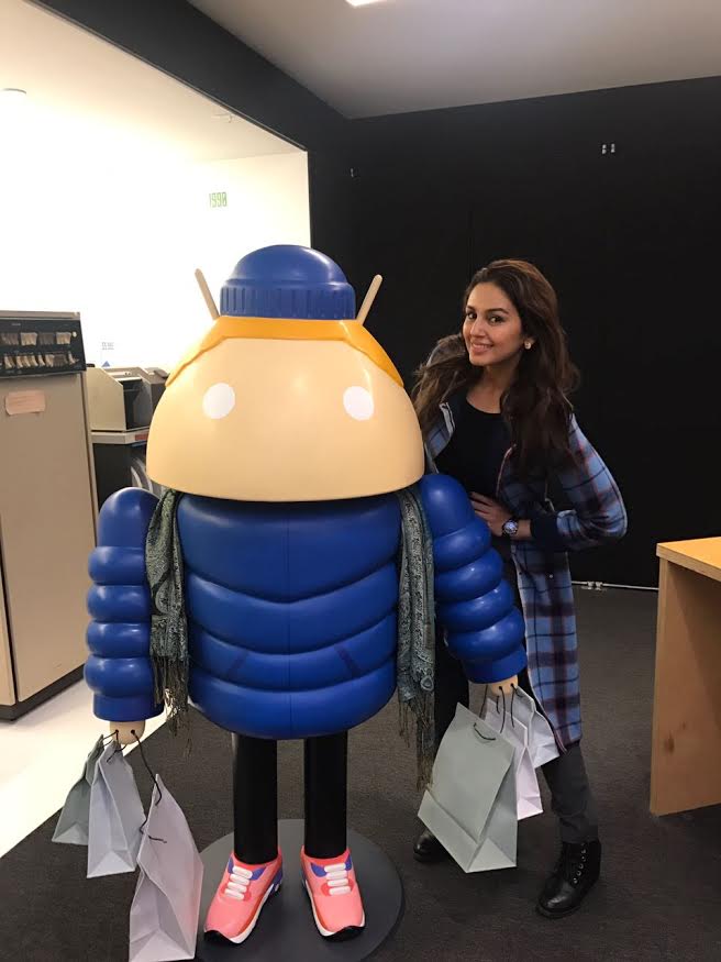 न्यूयॉर्क में गूगल के हेड क्वार्टर पहुंची अभिनेत्री हुमा कुरैशी