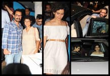 PHOTOS: \'दंगल\' गर्ल सान्या-फातिमा के साथ आमिर खान और किरन राव ने किया डिनर