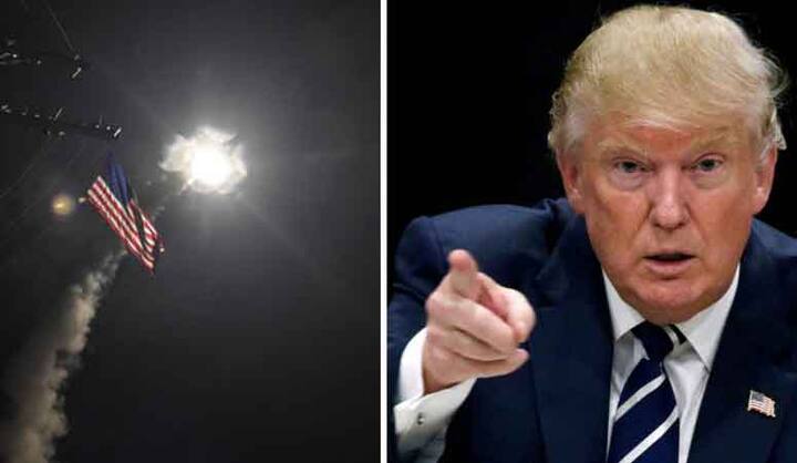 सीरिया में नागरिकों पर किए गए ‘बर्बर’ रासायनिक हमले के जवाब में अमेरिका ने सीरिया के एयरबेस पर एक बड़ा सैन्य हमला बोला. वहीं राष्ट्रपति डोनाल्ड ट्रंप ने सभी ‘सभ्य देशों’ से अपील की कि वे युद्धप्रभावित देश में मचे ‘खून-ख़राबे’ को खत्म करने के लिए अमेरिका के साथ आएं.