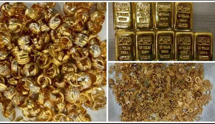 हैरान करने वाली सोने के खेप की ये तस्वीरें मुंबई एयरपोर्ट से आई हैं. 