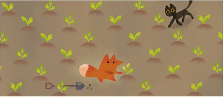 लोमड़ी अपने दोस्त मेंढक और बिल्ली को बताती है. पर्यावरण का ध्यान रखने से हमारे देश की हरियाली को नुकसान नहीं होगा और वातावरण स्वच्छ और हरा भरा रहेगा.
सभी तस्वीरें गूलग के डूडल से ली गई हैं.