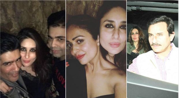 पति सैफ और अपनी गर्ल गैंग के साथ पार्टी में नजर आईं करीना कपूर खान