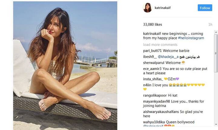कटरीना ने कल इंस्टाग्राम पर अपनी पहली तस्वीर पोस्ट कर फेसबुक पर सभी फैंस को इंस्टाग्राम ज्वाइन करने की जानकारी दी थी. ये है कटरीना की पहली इंस्टाग्राम तस्वीर.