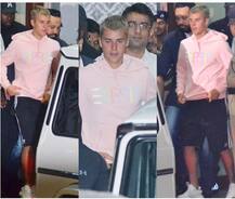 मुंबई पहुंचे जस्टिन बीबर, जश्न में डूबे फैन्स, देखें एयरपोर्ट की तस्वीरें और VIDEO