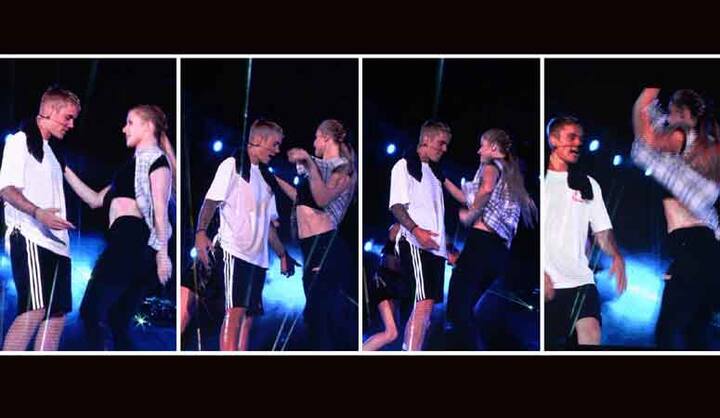 तस्वीरों में आप जस्टिन बीबर की तब की तस्वीरें देख सकते हैं जब वे मुंबई में लाइव परफॉर्म कर रहे थे.