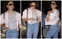 मुंबई एयरपोर्ट पर दिखा जैकलीन का चुलबुला अंदाज़!