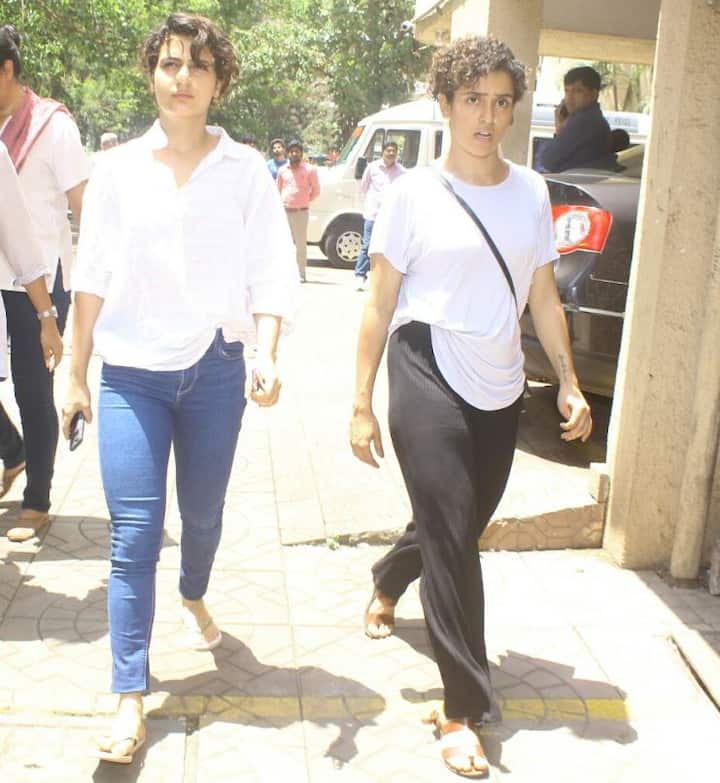 'दंगल गर्ल' फातिमा सना शेख और सान्या मल्होत्रा. (सभी तस्वीरें- मानव मंगलानी)