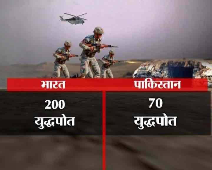 नेवी के मामले में भी भारत, पाक से आगे है. भारत के पास 200 युद्धपोत हैं...आगे जानिए....