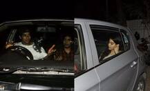 \'बेवॉच\' की स्क्रीनिंग पर एक ही गाड़ी से पहुंचे शाहिद के भाई ईशान और श्रीदेवी की बेटी जाह्नवी, देखें तस्वीरें