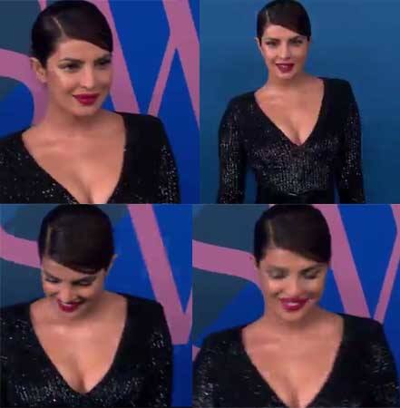 इस ड्रेस में दो वजह से प्रियंका चोपड़ा चर्चा में रहीं. पहला ड्रेस पर दिखती उनकी क्लीवेज दूसरा स्किन टाइट ड्रेस.