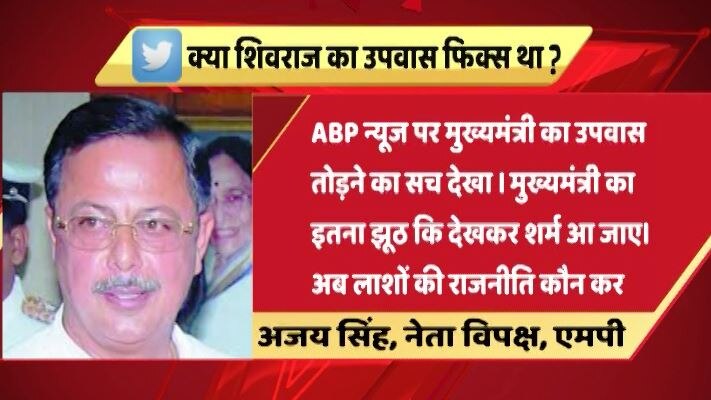 शिवराज का उपवास: ABP न्यूज़ के खुलासे पर बोली कांग्रेस, ‘CM ने जबरदस्ती ढोंग रचा, इस्तीफा दें’