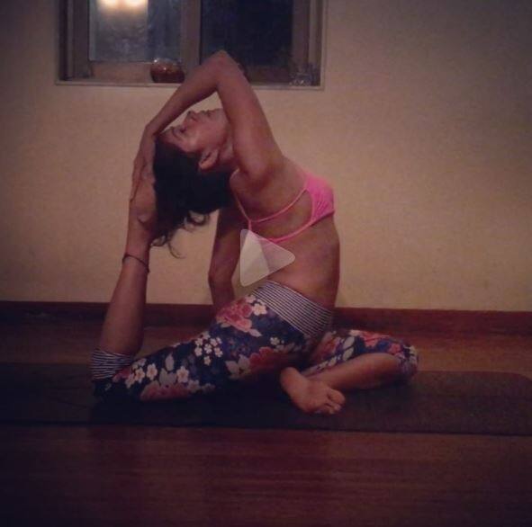  How much my shoulders have opened up????.. .. .. .This practice takes you high and also humbles you at the same time .. #Goals .. last year I wanted to touch my foot to my head .. without any contraction/pain in my back . .. .. .. .. #NewGoal ..Now I wana touch my heel to my forehead .. ???? .. .. . #slowandsteady ... Fills me with so much #gratitude ???????????????? .. ???? @yogamol ???????? #kingpigeonpose #rajkapotasana #pigeonpose #kapotasana #shivashakti ???? #heartofawarriorprincess ❤️ A post shared by VidyaMMalavade (@vidyamalavade) on Jun 19, 2017 at 8:15am PDT 