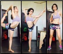 International Yoga Day: योग करती नज़र आई हैं बॉलीवुड की \'क्वीन\' कंगना रनौत, देखें तस्वीरें