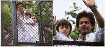 IN PICS : ईद पर बेटे अबराम के साथ फैंस से कुछ यूं मिले सुपरस्टार शाहरुख खान!