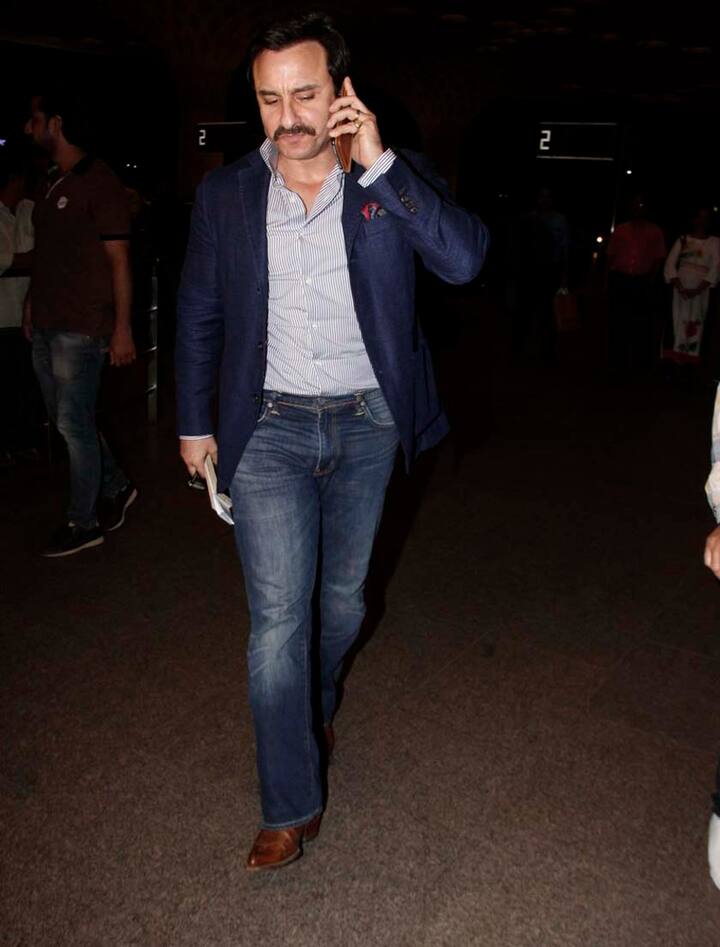 हालांकि सैफ के साथ करीना कपूर नज़र नहीं आईं. (Photo: Manav Mangalani)