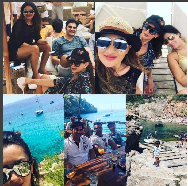 यहां मलाइका अकेले नहीं हैं बल्कि उनके एक्स-हसबैंड अरबाज खान और उनका पूरा परिवार भी साथ में हैं.