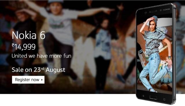 Nokia 6 India Release Date Is August 23 Registrations Open On Amazon India 23 अगस्त से मिलेगा नोकिया 6, एमेजन पर रजिस्ट्रेशन हुए शुरू