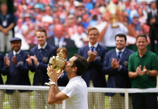 Roger Federer Becomes Record Eighth Time Wimbledon Champion ग्रास कोर्ट के 'बादशाह' रोजर फेडरर रिकॉर्ड आठवी बार बने विंबलडन चैंपियन