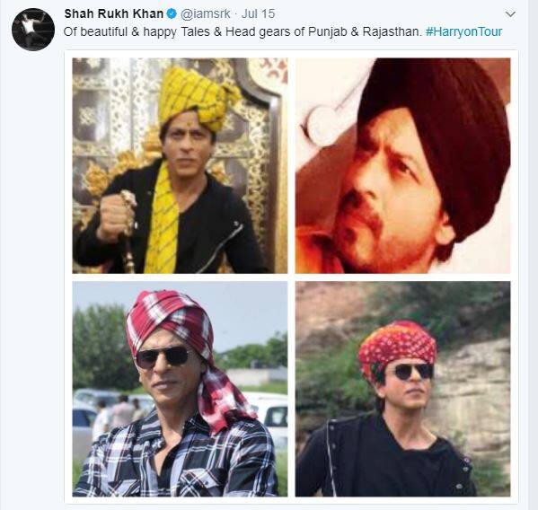 इस अवसर पर राजस्थानी लोक गायकों ने 'डॉन' स्टार के कुछ गानों को राजस्थानी अंदाज में गाया. रेड चिलीज एंटरटेनमेंट द्वारा प्रस्तुत 'जब हैरी मेट सेजल' इम्तियाज अली के निर्देशन में बनी है. यह चार अगस्त को रिलीज होगी. (फोटो क्रेडिट - ट्विटर)