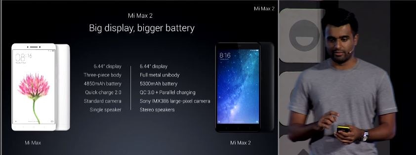 शाओमी Mi Max 2 स्मार्टफोन भारत में लॉन्च, जियो यूजर्स को मिलेगा 100GB फ्री डेटा