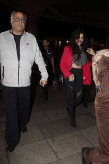 एयरपोर्ट से बाहर निकल रही श्रीदेवी की बड़ी बेटी कैमरे में हुईं कैद