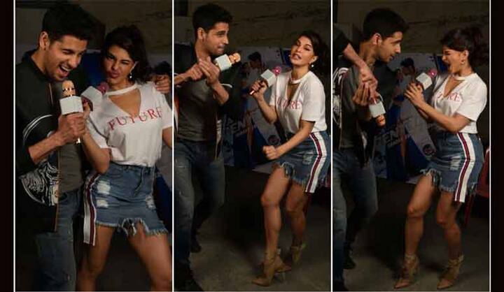 तस्वीरें बॉलीवुड अदाकारा जैकलीन फर्नांडिस और अदाकार सिद्धार्थ मल्होत्रा की हैं. ये तस्वीरें तब ली गईं जब दोनों अपनी आने वाली फिल्म जेंटलमैन का प्रमोशन कर रहे थे.