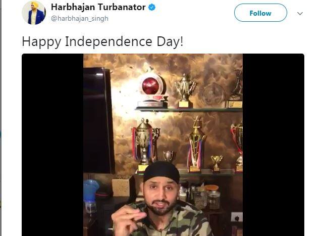 टर्बनेटर हरभजन सिंह ने स्वतंत्रता दिवस के मौके पर गाना गाकर देश को बधाई संदेश भेजा. 