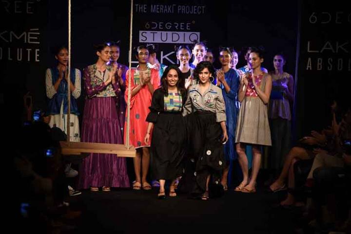 सान्या ने ये रैंप पर वॉक The Meraki Project के लिए किया.