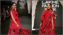 एक्ट्रेस भूमि पेडनेकर ने लक्मे फैशन वीक में लाल लंहगे में बिखेरा जलवा