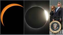 ट्रंप सहित लाखों लोगों ने देखा सूर्य ग्रहण, यहां हैं तस्वीरें