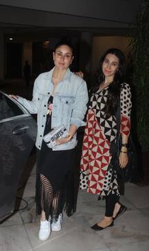 गणपति दर्शन के लिए मनीष मल्होत्रा के घर साथ पहुंचीं करीना और करिश्मा