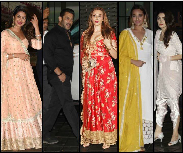 मुंबई में कल सलमान खान की बहन अर्पिता खान ने अपने घर पर गणेश चतुर्थी के दिन पूजा का आयोजन किया जिसमें खुद दबंग खान शामिल होने पहुंचे. सलमान खान के अलावा इस पूजा में अभिनेत्री सोनाक्षी सिन्हा, प्रियंका चोपड़ा सहित कई सितारे पहुंचे. आगे देखें तस्वीरें