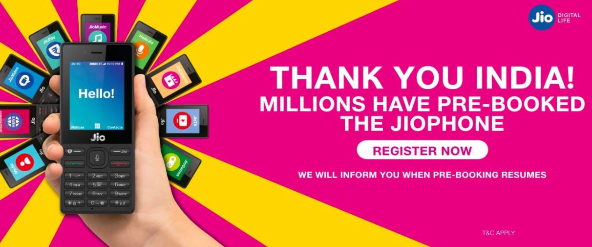 Jio ने रोकी JioPhone की प्री-बुकिंग, जानें अब आपको क्या करना होगा?