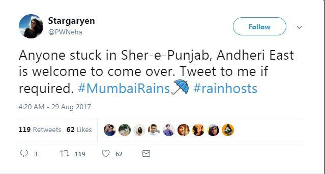पीडब्यूनेहा नाम के हैंडल ने लिखा है कि अगर जो कोई शेर ए पंजाब या अंधेरी ईस्ट में फंसा है तो उनसे मदद ले सकता है.