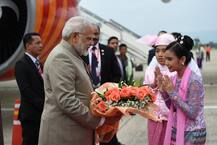 म्यांमार में पीएम मोदी का हुआ भव्य स्वागत, कल होगी आंग सान सू की से मुलाकात