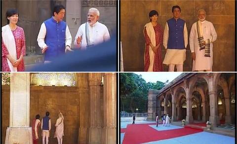 पीएम मोदी ने शिंजो आबे और उनकी पत्नी को मशहूर मस्जिद ‘सीदी सैय्यद’ का दीदार कराया पीएम मोदी ने शिंजो आबे और उनकी पत्नी को मशहूर मस्जिद ‘सीदी सैय्यद’ का दीदार कराया