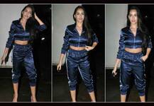 \'सिमरन\' की स्क्रीनिंग में कुछ इस अंदाज़ में पहुंचीं नोरा फतेही