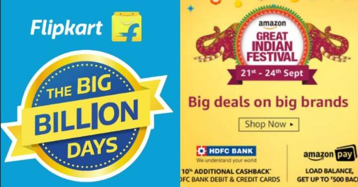 फ्लिपकार्ट पर बिग बिलियन सेल का आज दूसरा दिन है. आज फ्लिपकार्ट पर स्मार्टफोन, लैपटॉप सहित गैजेट सेक्शन पर बंपर छूट मिल रही है. वहीं एमेजन इंडिया पर से आज आम यूजर्स के लिए सेल शुरु हुई है. एमेजन के द ग्रेट इंडियन फेस्टिवल में भी स्मार्टफोन सहित गैजेट सेक्शन के प्रोडक्ट पर भारी छूट मिल रही है. आज इन दोनों सेल में हम आपको आईफोन और एपल के बाकी प्रोडक्ट पर मिलने वाले बड़े डिस्काउंट के बारे में बताएंगे.